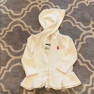 Ralph Lauren ruffle hoodie for toddler girl